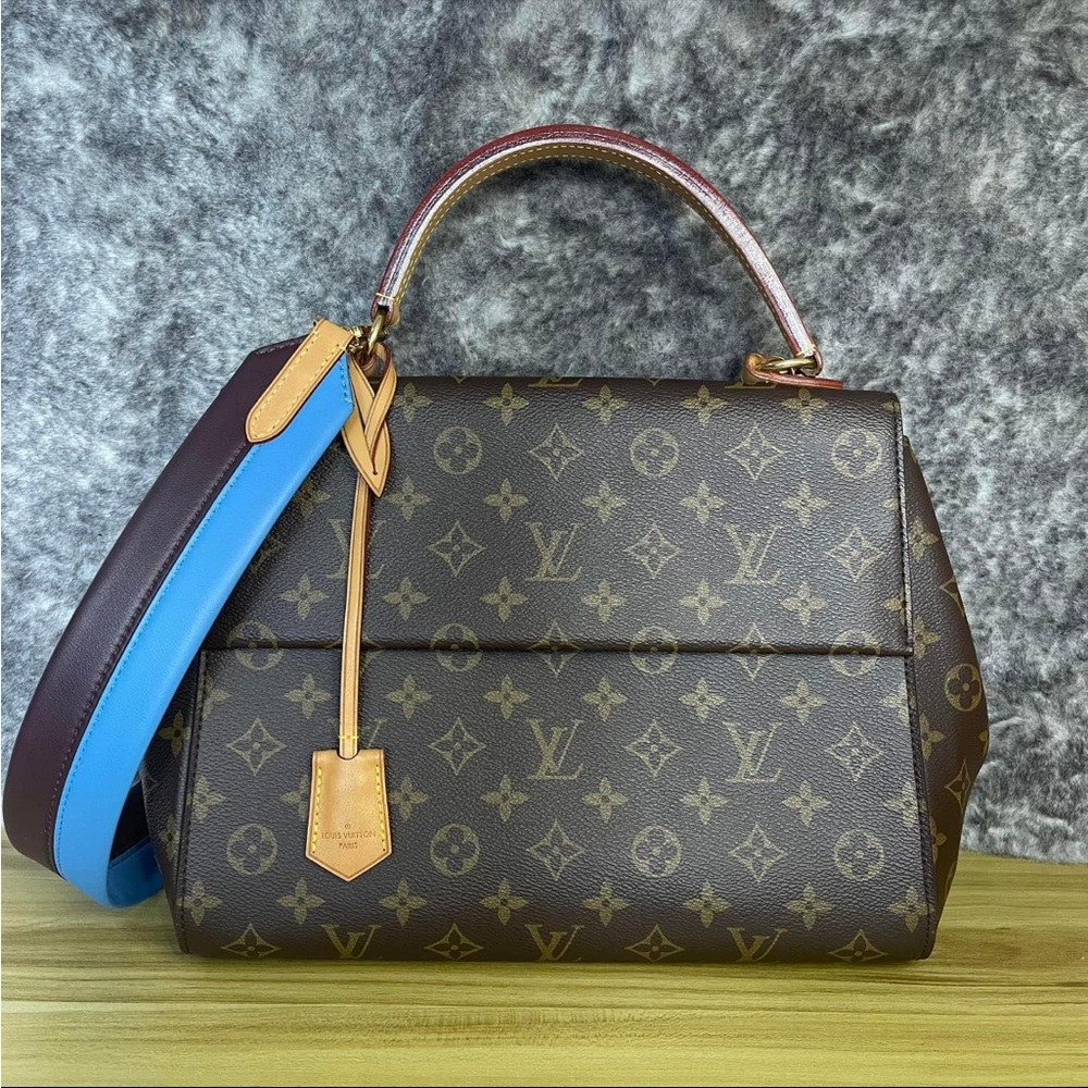 Louis Vuitton Brown and Blue Monogram Shoulder Bag